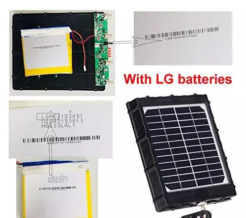 Solar Panel Kit 12V/6V/9V with 8000mAH Rechargeable Lithium Battery, Outdoor Waterproof for All Wildlife Cameras, Game & Trail Cameras | BL8000