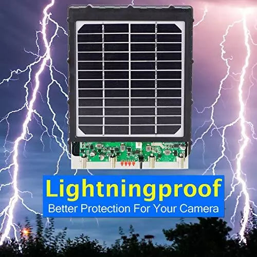 Solar Panel Kit 12V/6V/9V with 8000mAH Rechargeable Lithium Battery, Outdoor Waterproof for All Wildlife Cameras, Game & Trail Cameras | BL8000