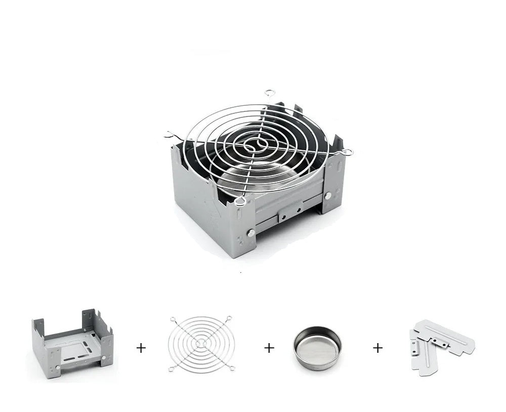 Portable Alcohol Stove for Outdoor Camping – Solid Fuel Folding Burner for Emergency Cooking, Lightweight & Durable Survival Gear
