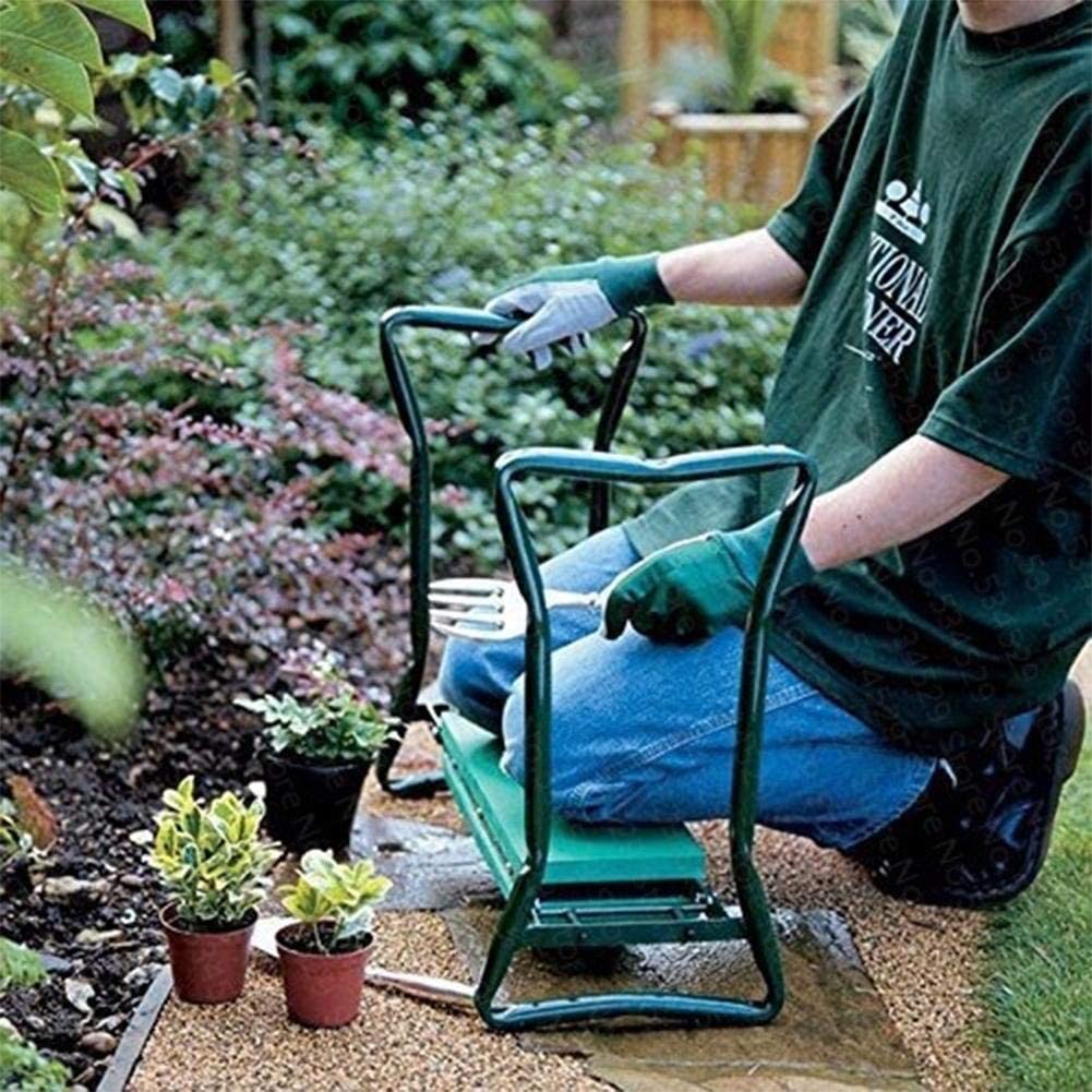 Folding Ergonomic Garden Kneeler and Seat - Practical Garden Tools for Kneeling and Sitting Sturdy and Lightweight