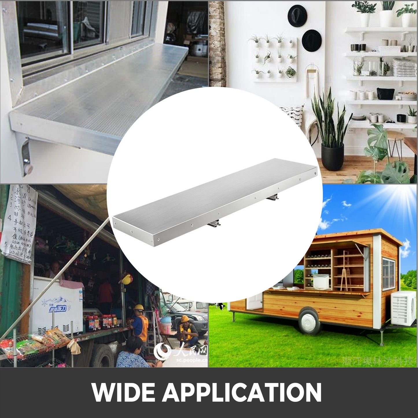 4,6, Foot Shelf for Concession Window Food Folding Truck Accessories Business