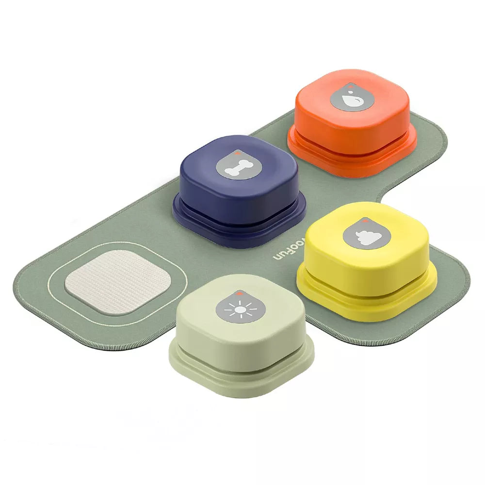 Dog Talking Button Set Vocal Training Bell with Pad & Stickers