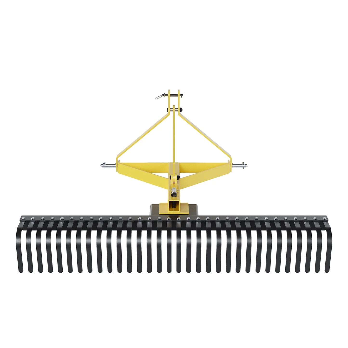 3 Pt 60'' Landscape Rock Rake Soil Gravel Lawn for Cat 1 Campact Tractor Heavy
