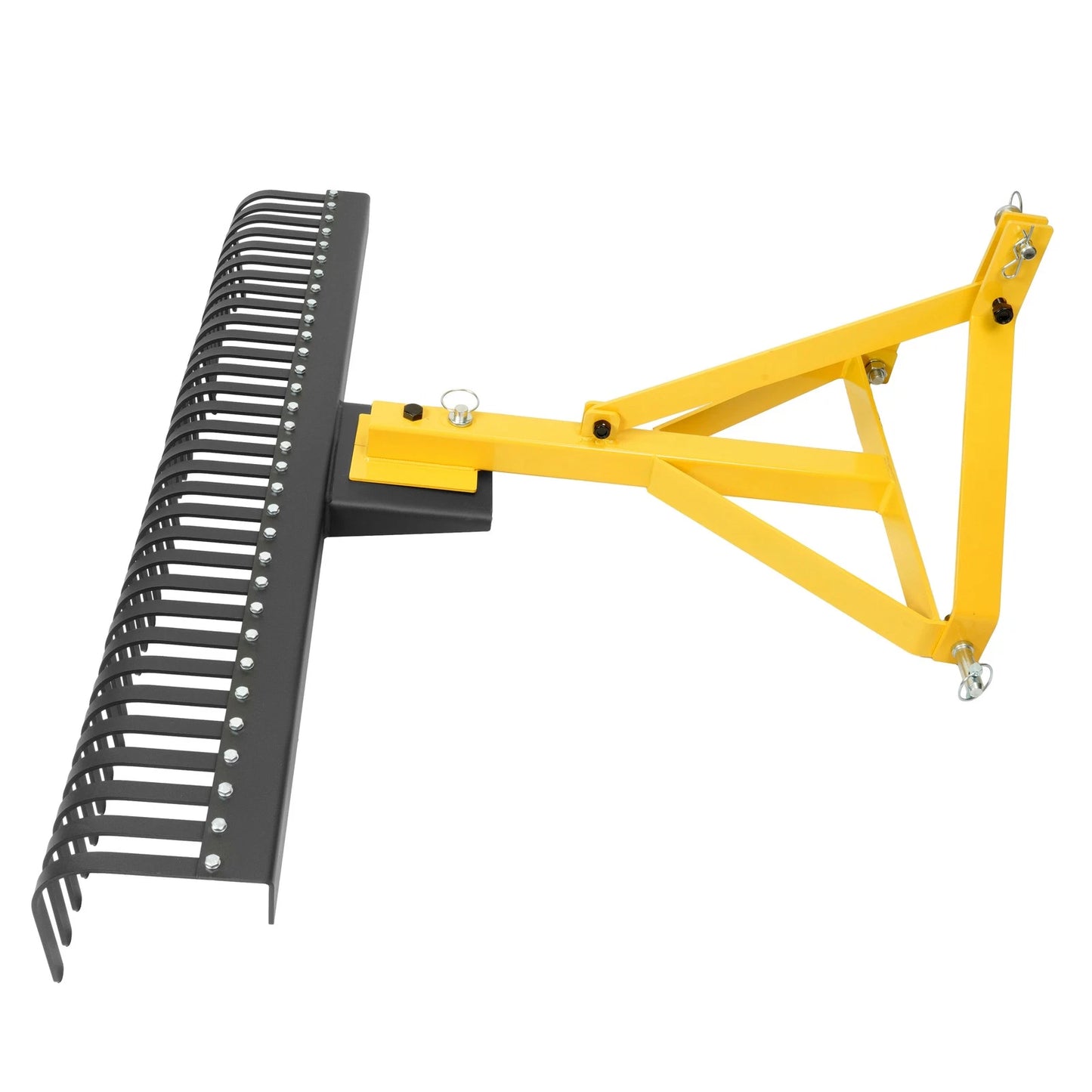 3 Pt 60'' Landscape Rock Rake Soil Gravel Lawn for Cat 1 Campact Tractor Heavy