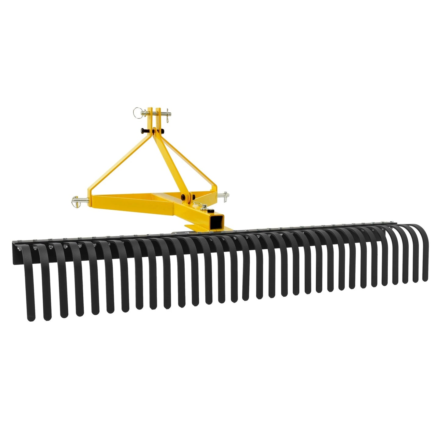 3 Pt 60'' Landscape Rock Rake Soil Gravel Lawn for Cat 1 Campact Tractor Heavy