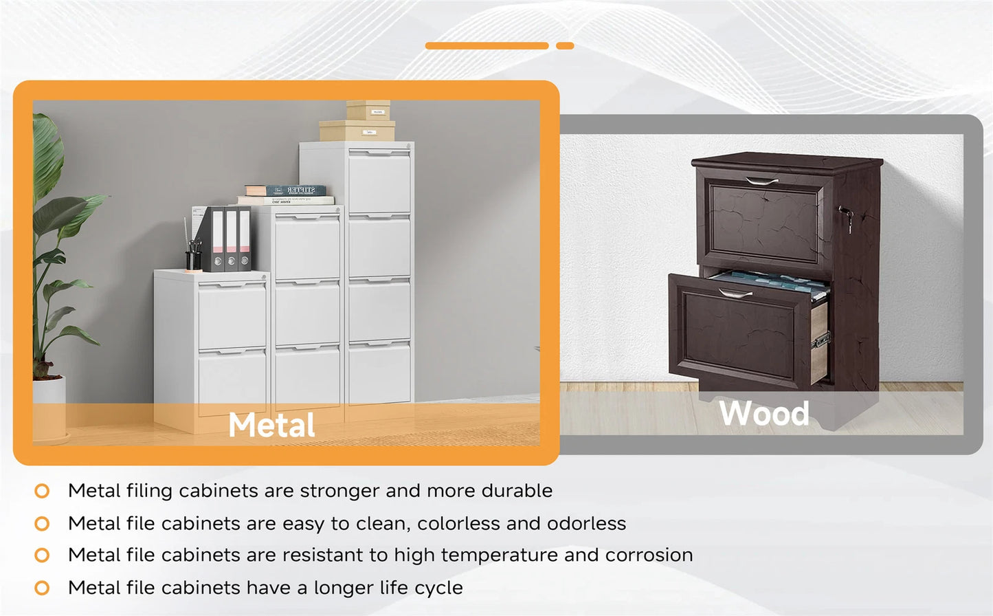 Metal 3 Drawer File Cabinet Vertical Lockable Storage Filing Organizer Office