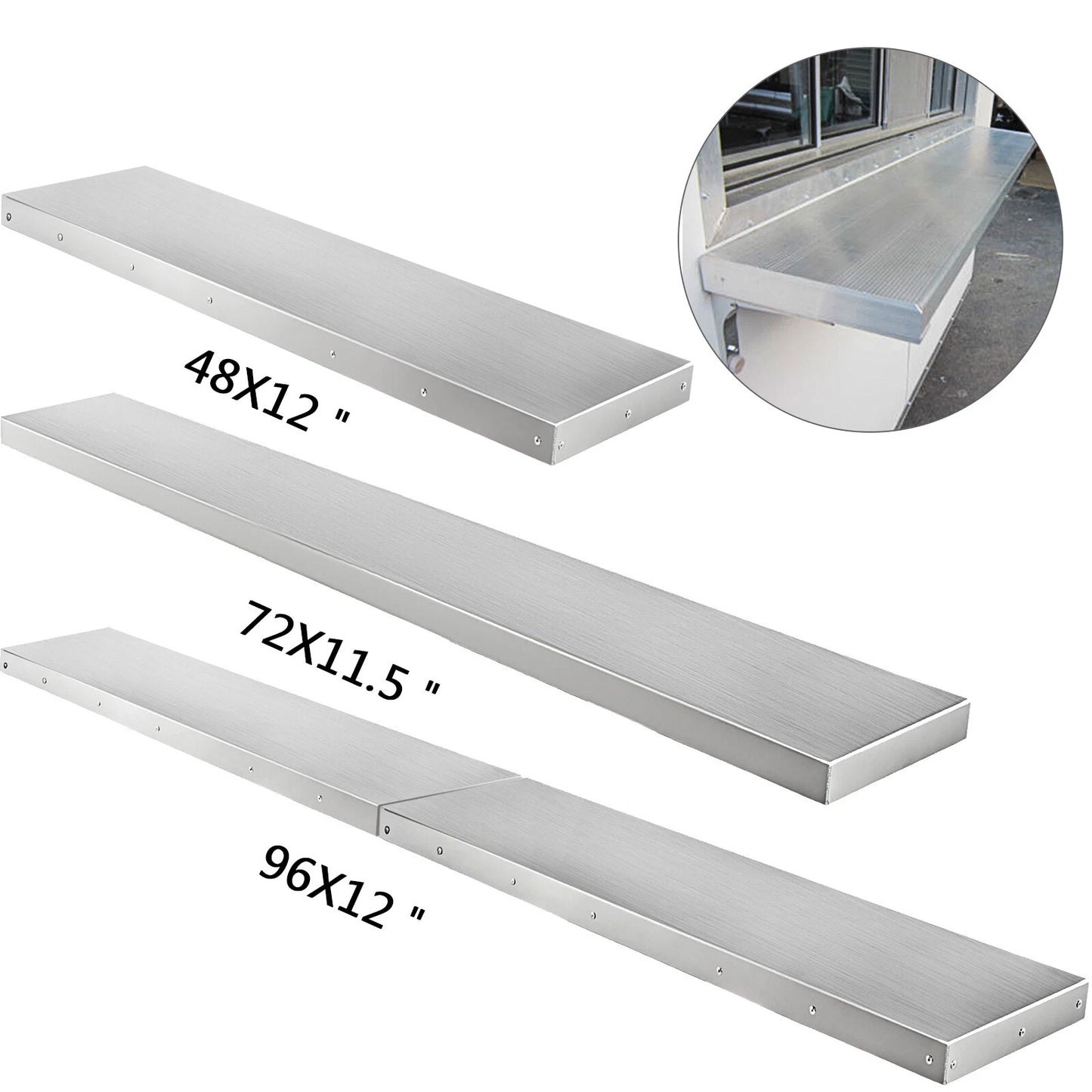 4,6, Foot Shelf for Concession Window Food Folding Truck Accessories Business