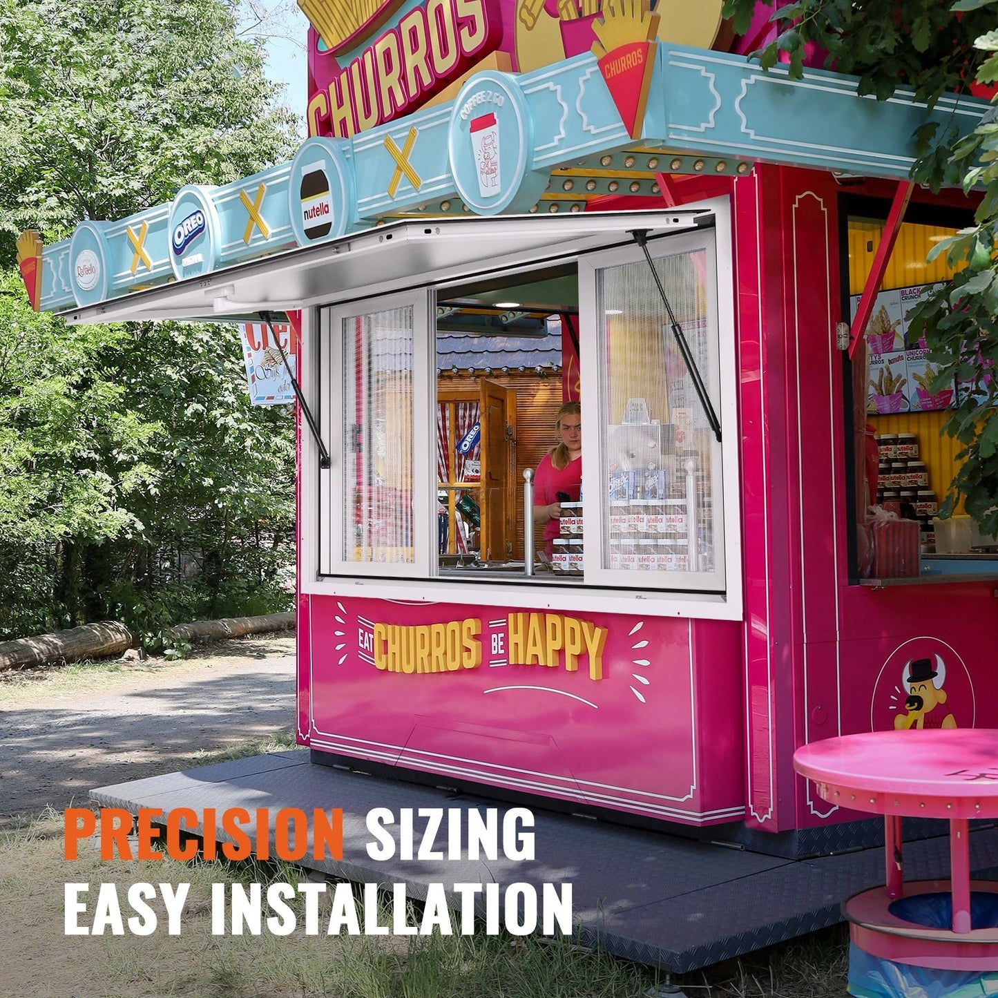 48"L x 36"W Concession Stand Serving Window Food Truck Service Awning