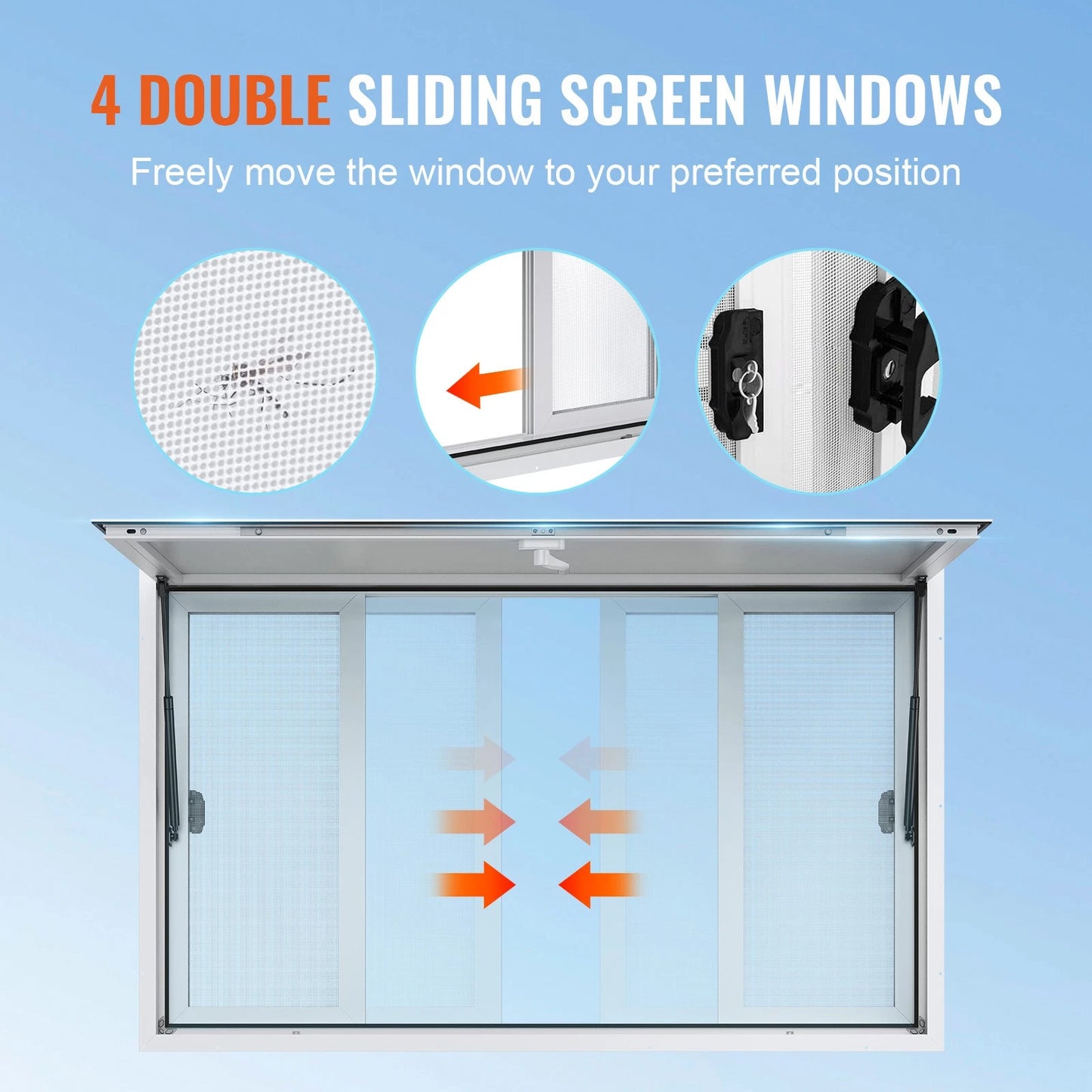 48"L x 36"W Concession Stand Serving Window Food Truck Service Awning