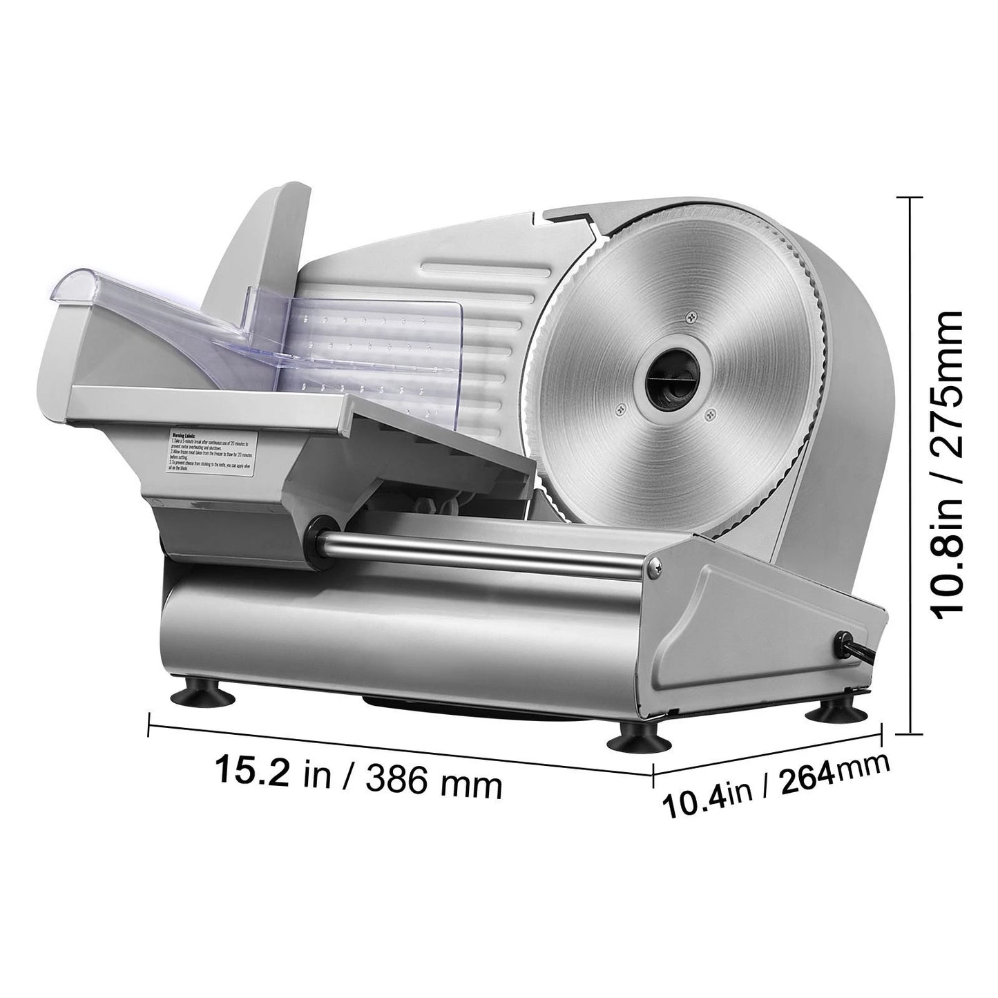 Meat Slicer 180W Electric Deli Food Slicer with 7.5 inch SUS420 Blade