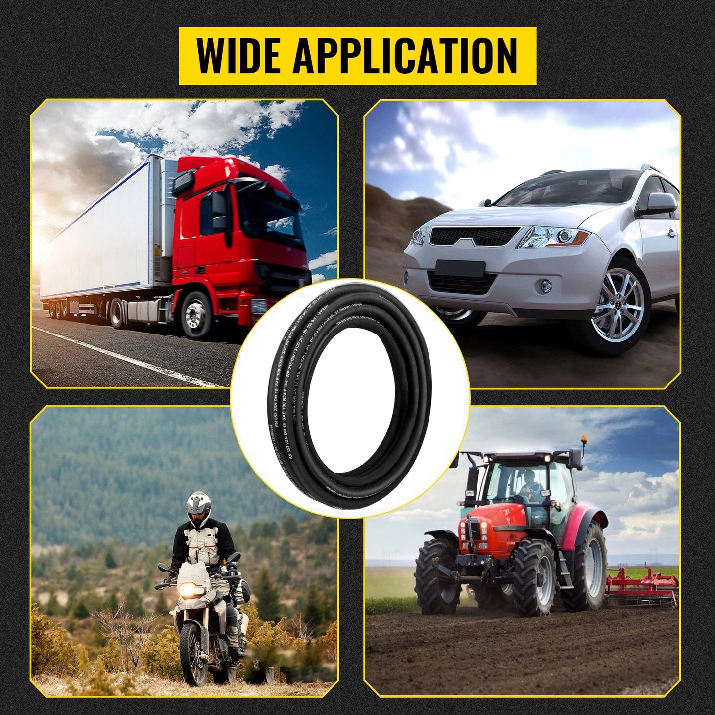 Hydraulic Hose 3/8" Coiled Hydraulic Hose 100ft Hydraulic Hose 5000 PSI