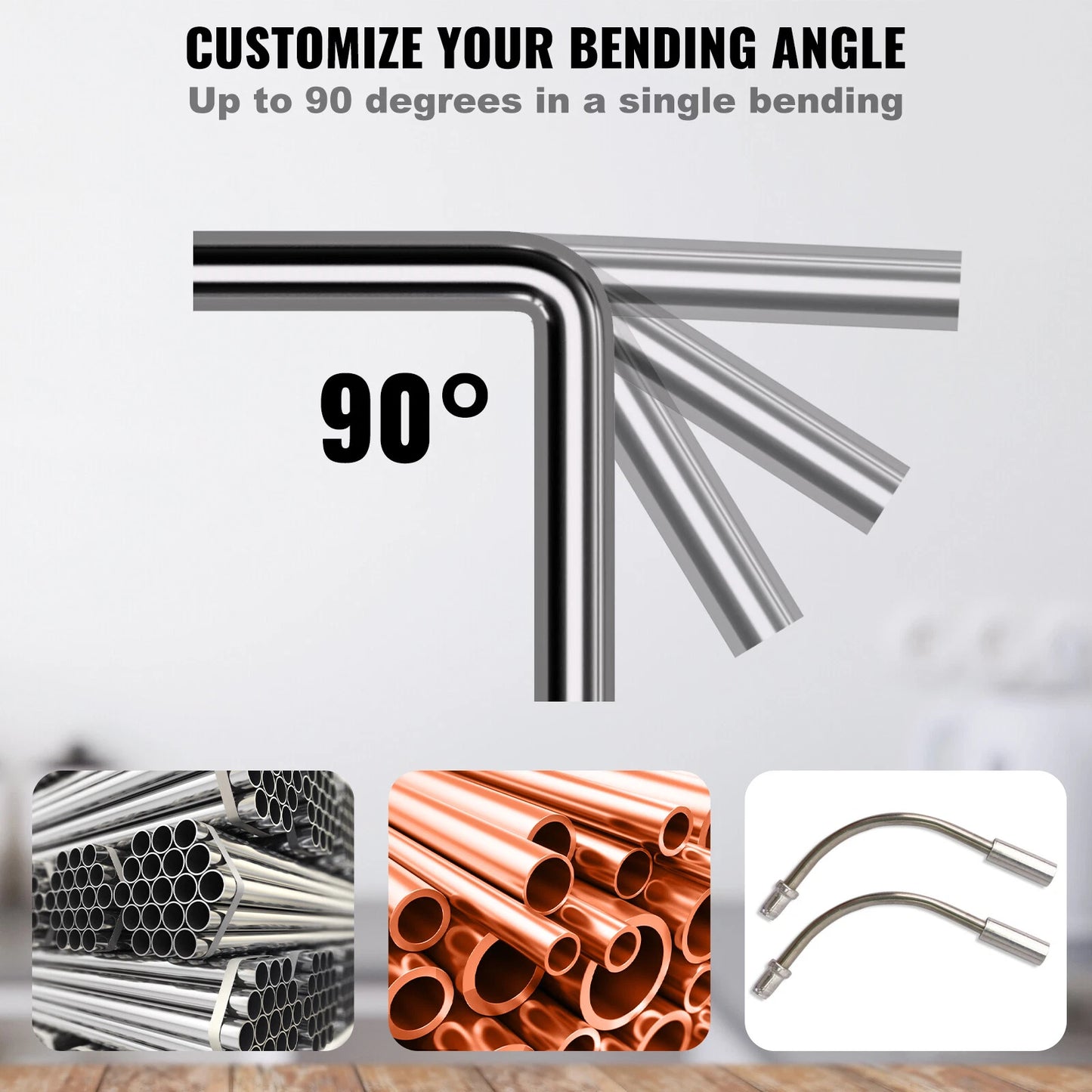 Ratcheting Pipe Tube Bender 1/4"-7/8" 90° Forward/Reverse Bending 7 Dies