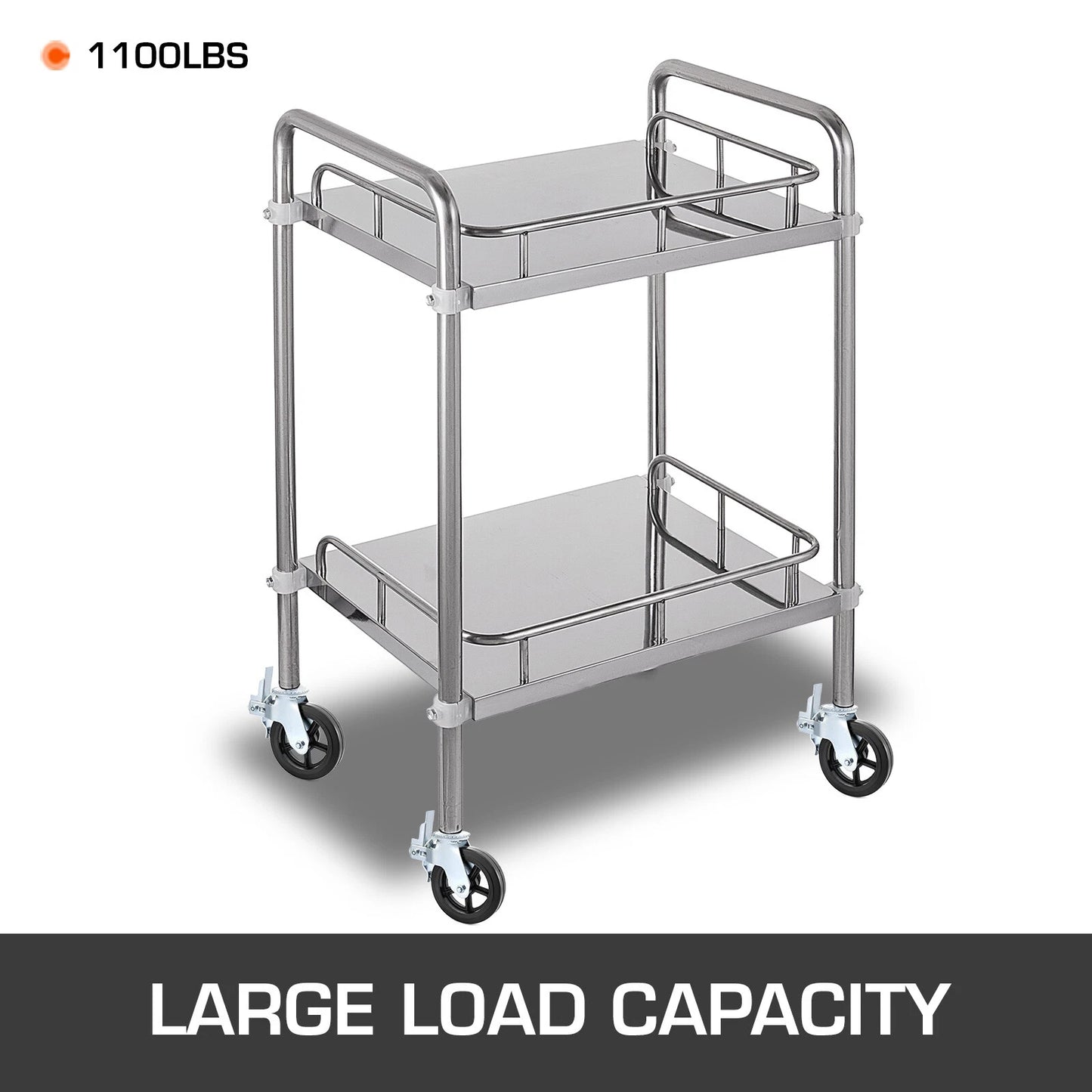 4PCS Scaffolding Caster 8" x 2" Black Wheels w/ Locking Brakes 1-3/8" 4400LBS