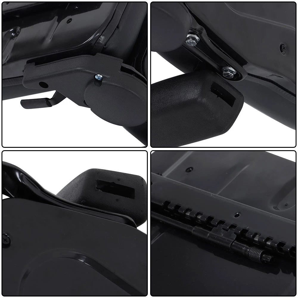 Adjustable Backrest Lawn Mower Tractor Seat Forklift Excavator Seat w/ Armrests