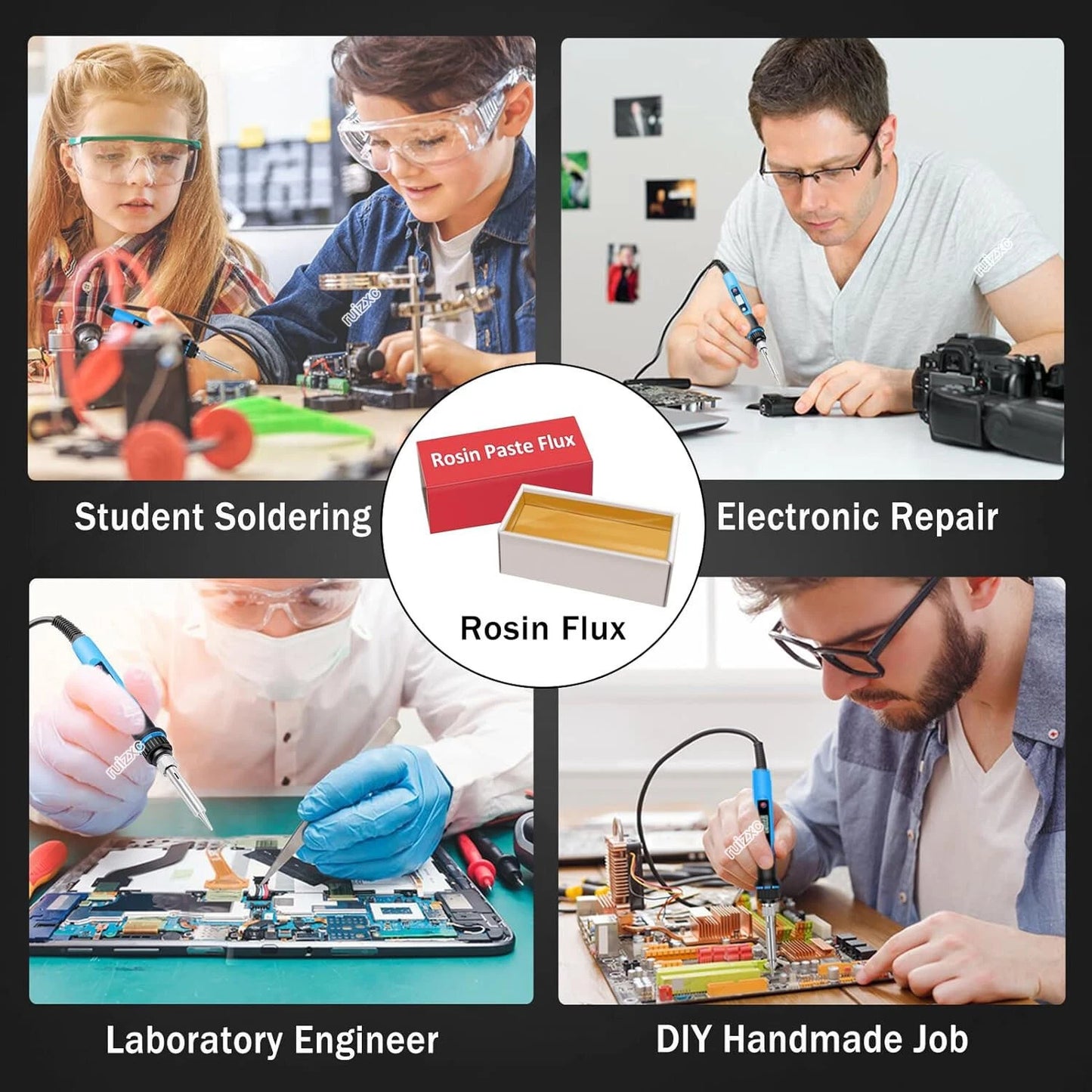 80W Electric Soldering Iron Kit with Solder Wire and Desoldering Pump – US Plug