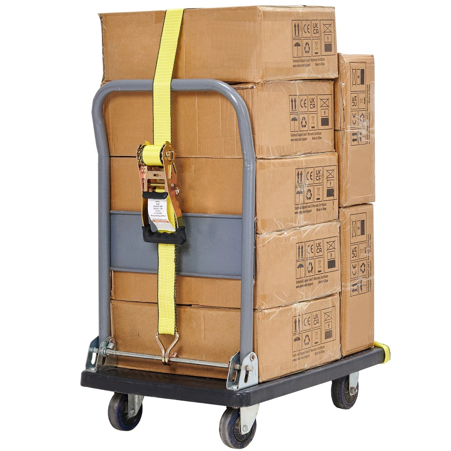 4 Pack Ratchet Tie Down Straps 5000 lbs 2" x 15' Heavy Duty Double J Hook