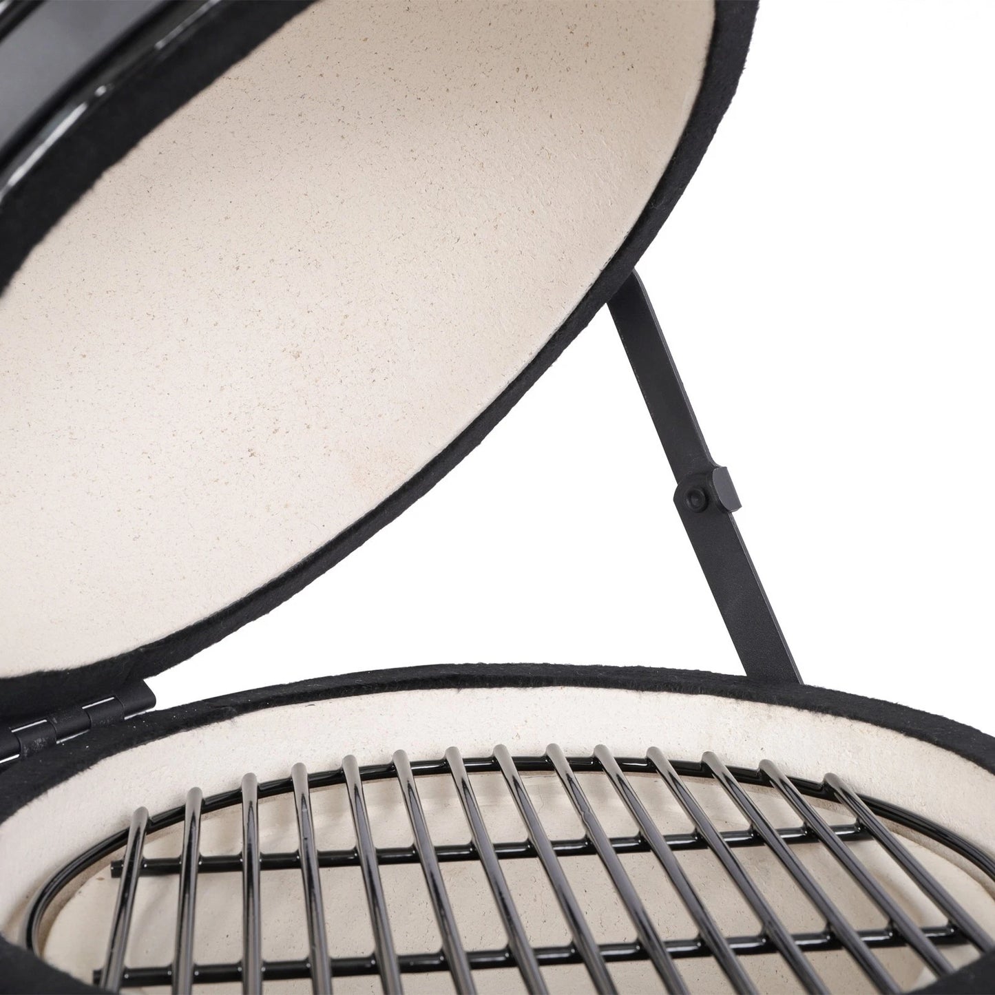 13" Portable Ceramic Charcoal BBQ Grill for Outdoor Cooking