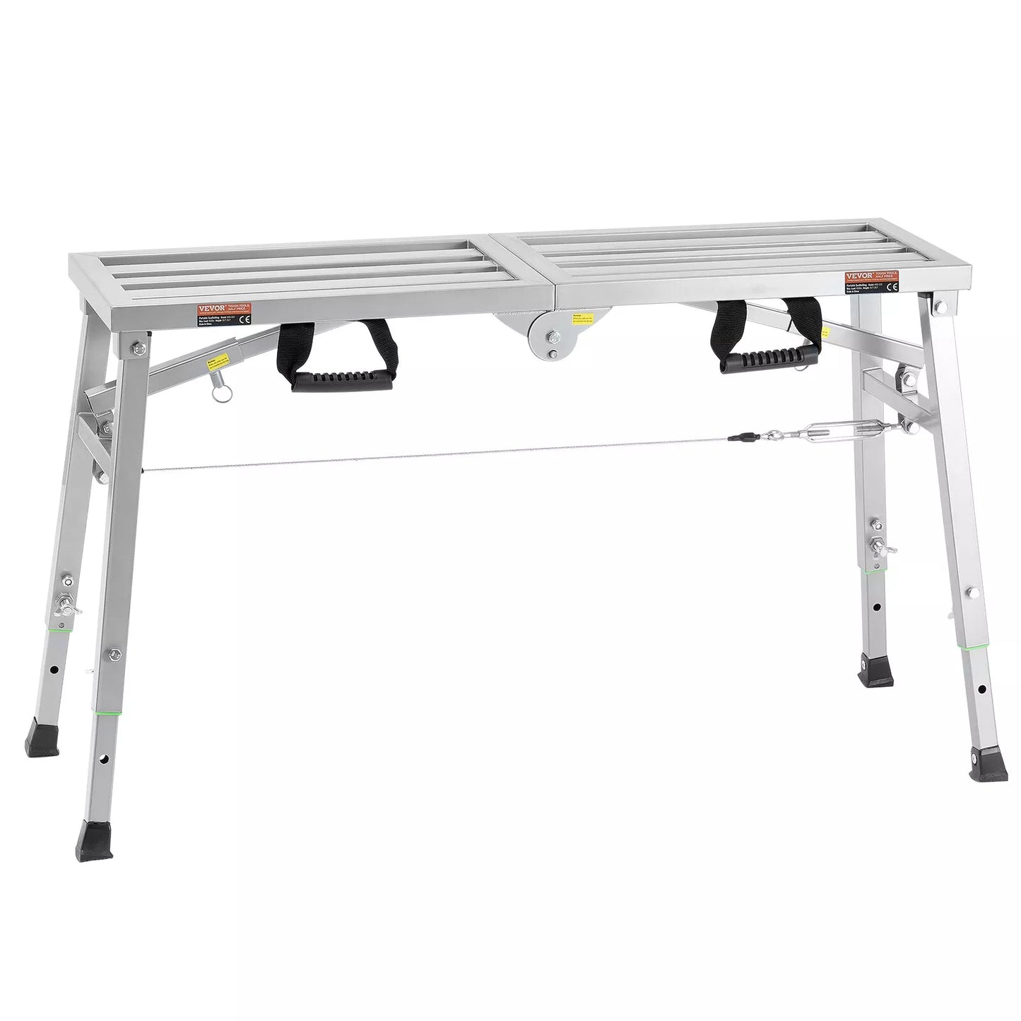 Work Platform Adjustable Height Portable Scaffolding Platform 400 lb Load
