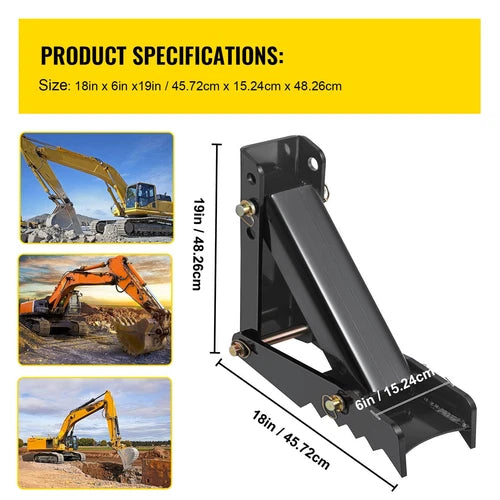 18" Backhoe Thumb 1/2" Steel Plate Excavator Universal Claw for Tractor