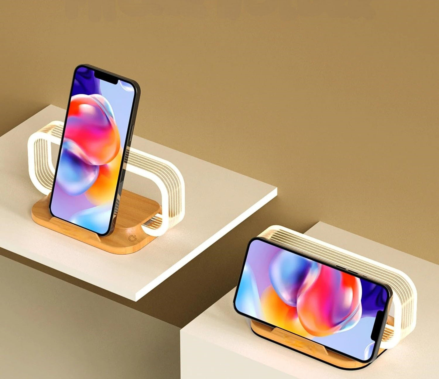 Ultimate LED Desk Lamp with Charging Station – 5-in-1 Fast Wireless Charger, LED Desk Lamp, Clock & Night Light with USB Port for Effortless Power & Style