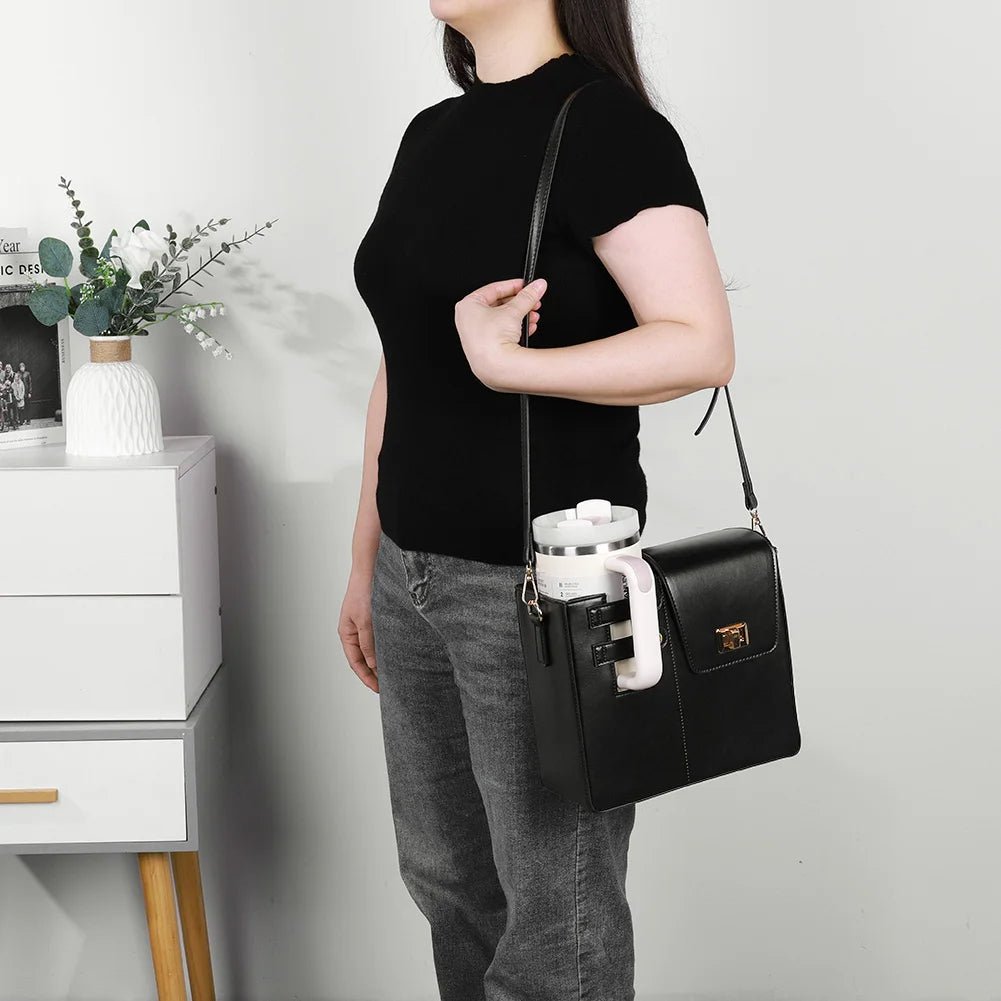 Waterproof Leather Tumbler Bag – Sleek, Adjustable & Built for Outdoor Adventures