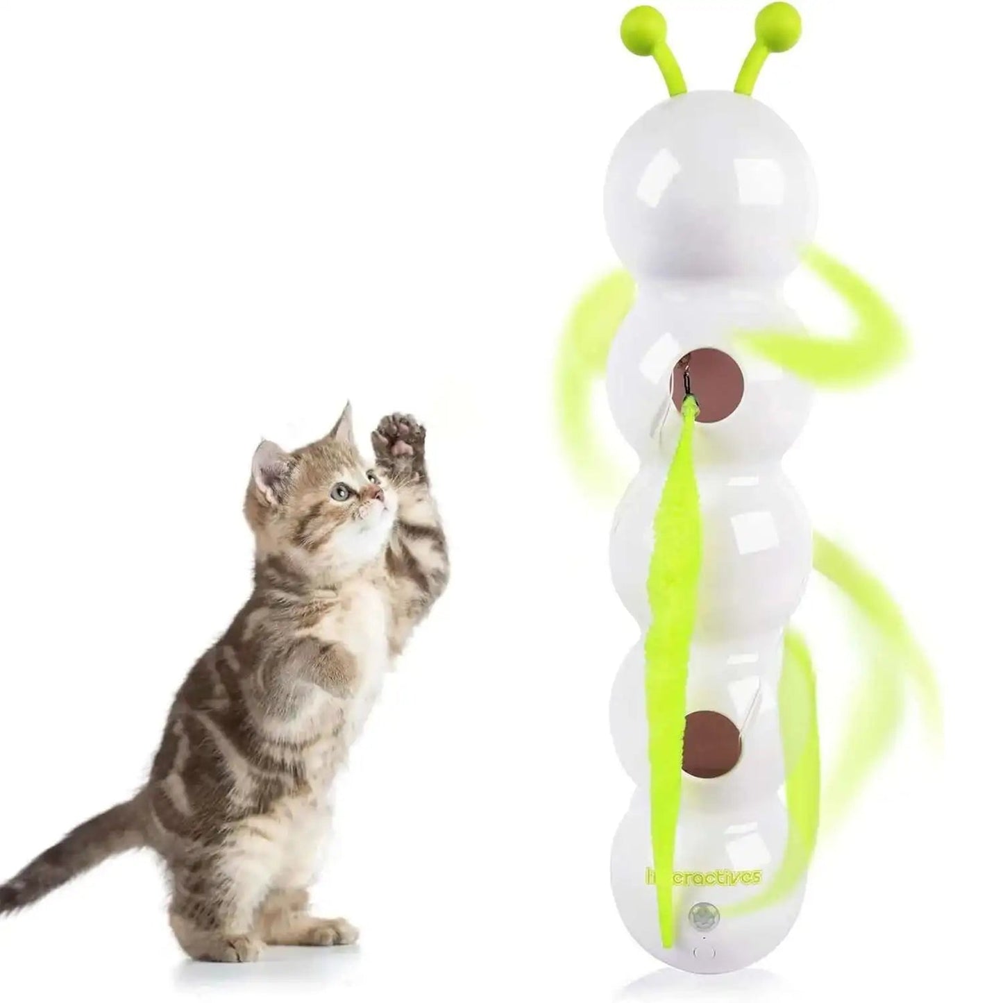 Smart Motion-Activated Cat Toy – Interactive Wack-a-Worm Tail Teaser Pops from Holes for Nonstop Feline Fun & Hunting Practice