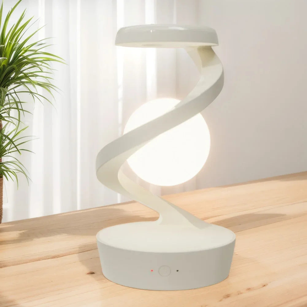 Levitating Moon Lamp – 3D Floating LED Light with Wireless Charging & Multicolor Glow