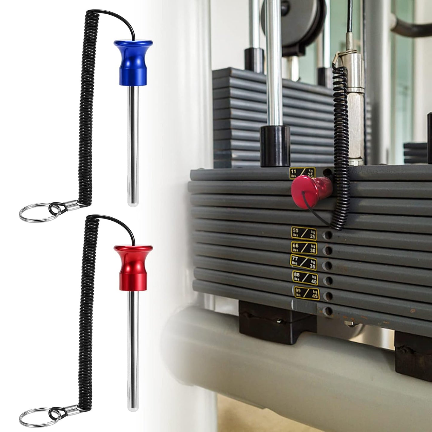 Lightweight Aluminum Loading Pin – Durable Pulley Attachment & Weight Holder for Cable Machines
