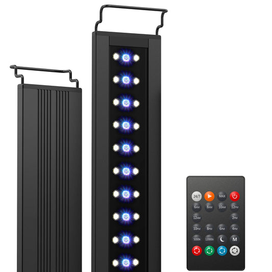 24/7 LED Aquarium Light for Plants, 30-36 Inches, 19W, Full Spectrum Fish Tank Light with Timer, Brightness Adjustable