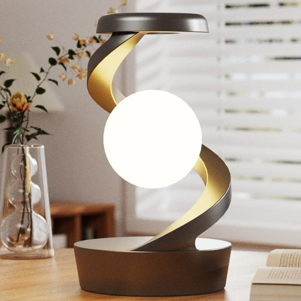Levitating Moon Lamp – 3D Floating LED Light with Wireless Charging & Multicolor Glow