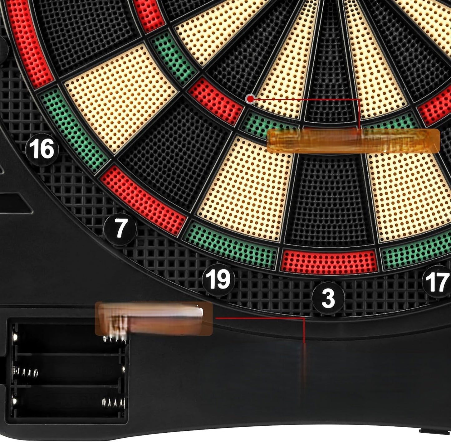 Electronic Dartboard Game with LED Lights – Multiplayer Interactive Indoor Dart Set for Family Fun, Parties, and Skill Training