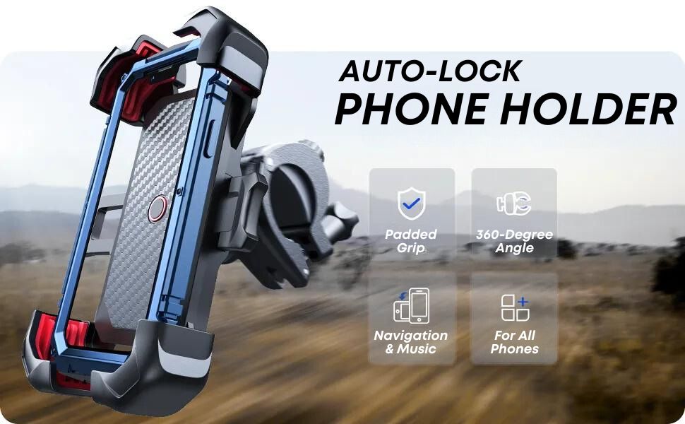 Motorcycle Auto Lock Phone Holder