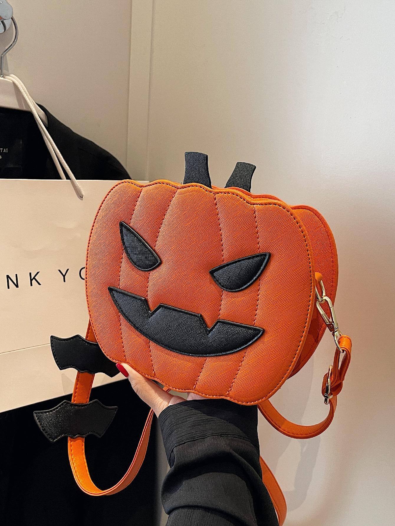 Steampunk Gothic Pumpkin Bag – Funky Crossbody Purse for Women, Teens, and College Students’ Halloween Style