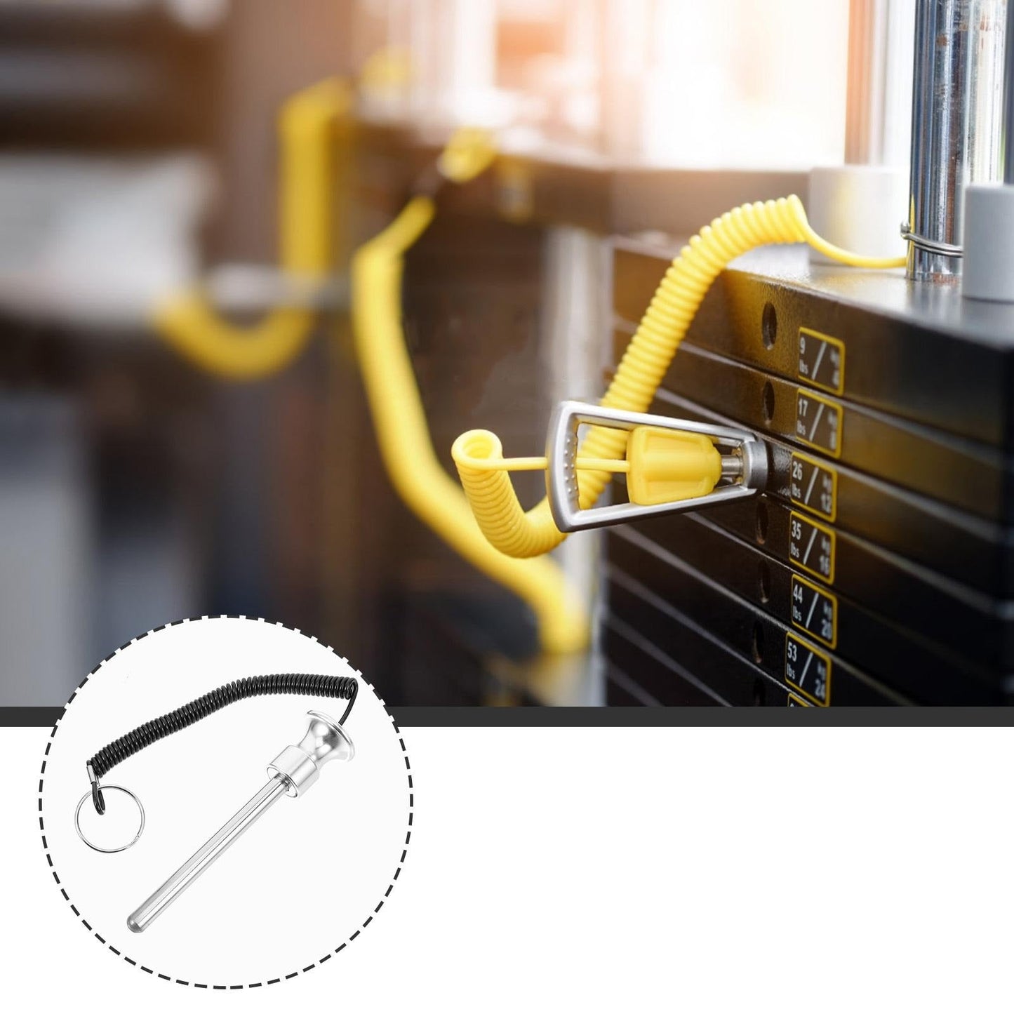 Lightweight Aluminum Loading Pin – Durable Pulley Attachment & Weight Holder for Cable Machines
