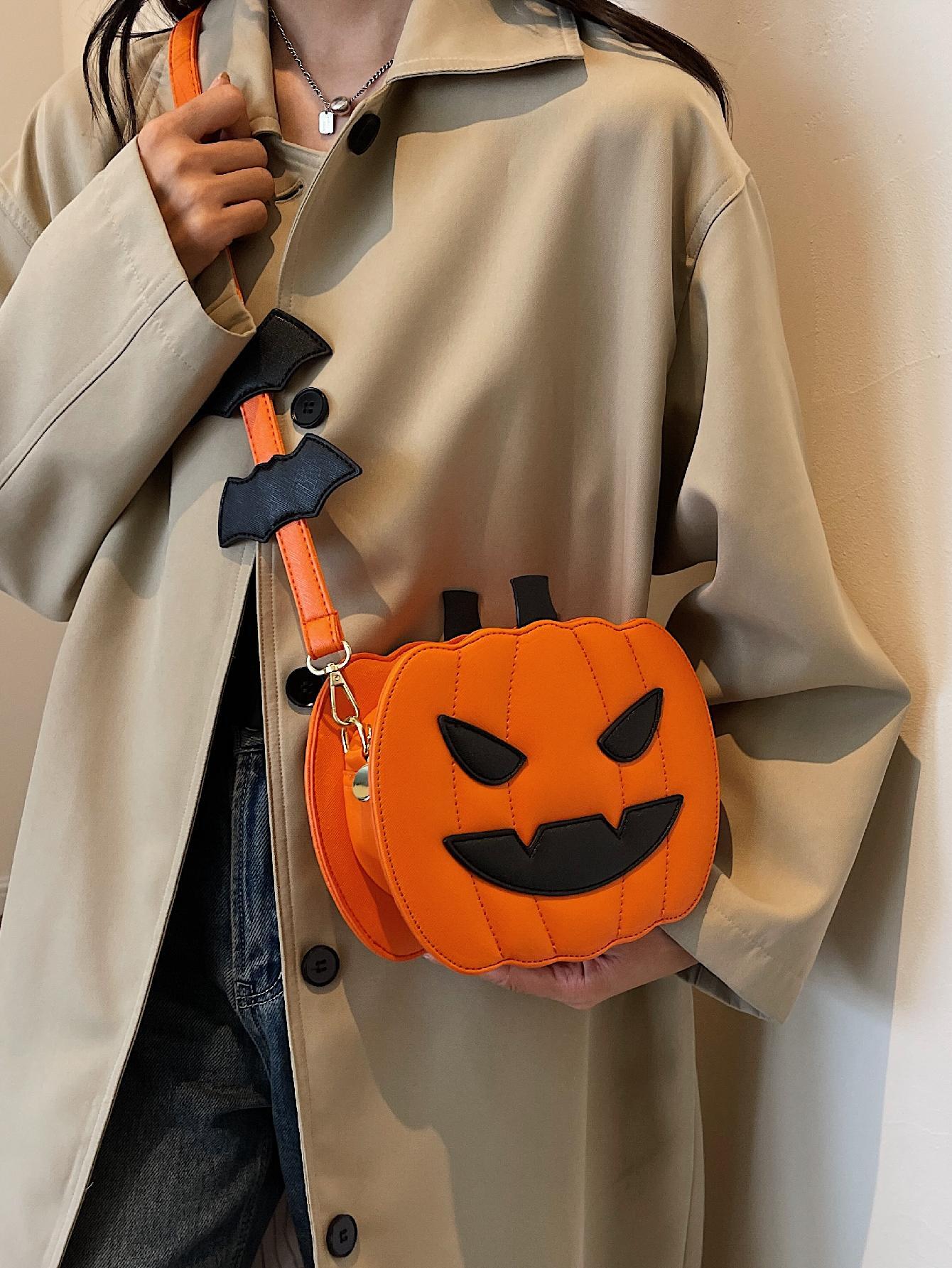 Steampunk Gothic Pumpkin Bag – Funky Crossbody Purse for Women, Teens, and College Students’ Halloween Style