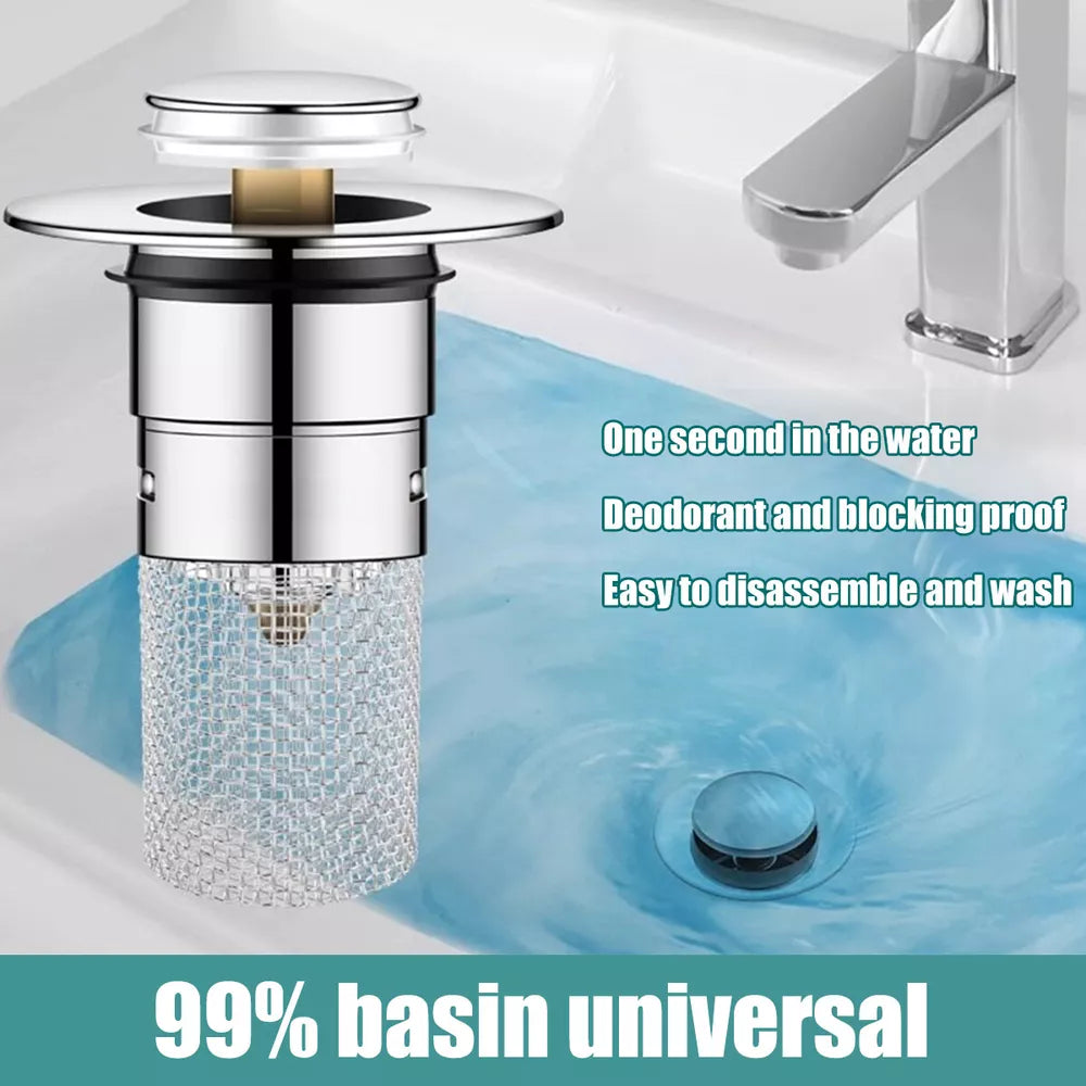 Odor Isolation Pop Up Sink Stopper – Keep Drains Clean & Fresh