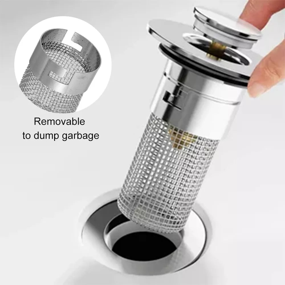 Odor Isolation Pop Up Sink Stopper – Keep Drains Clean & Fresh