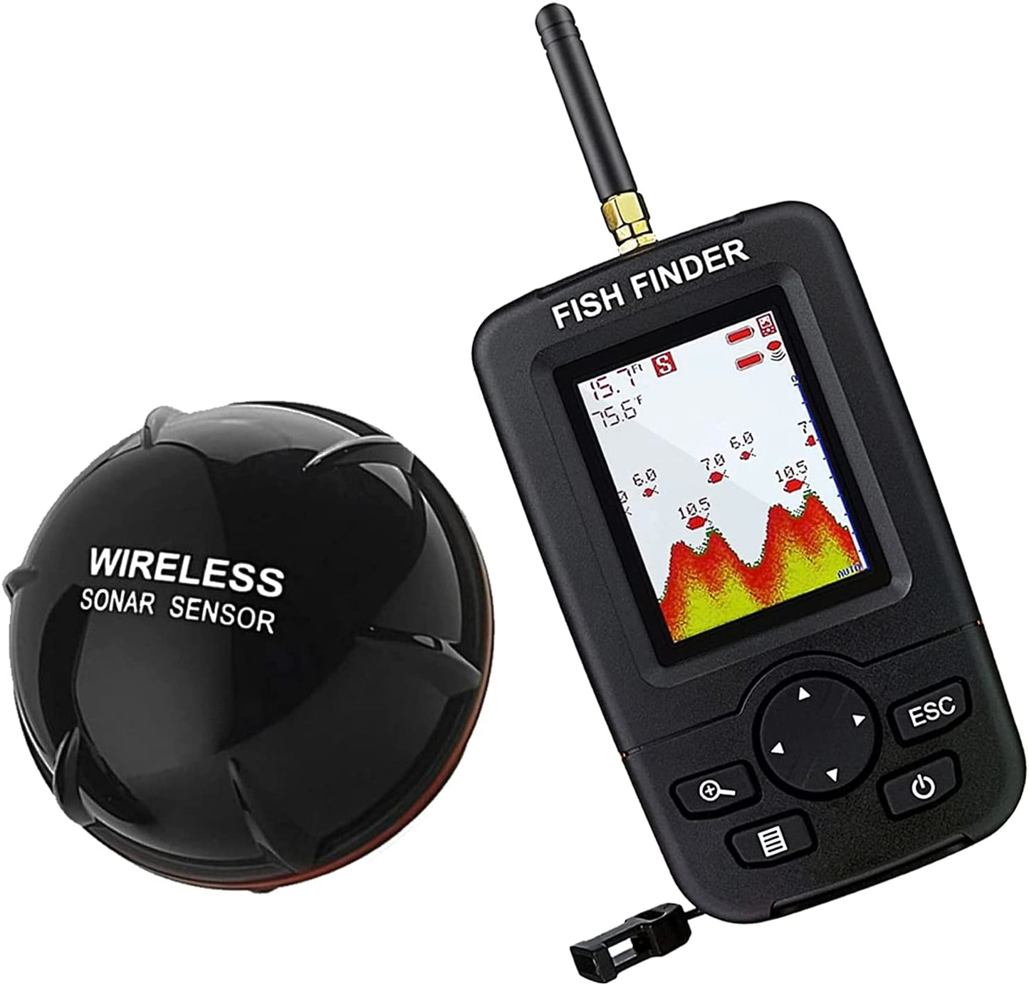 Wireless Fish Finder – Smart Sonar Sensor Depth Echo Sounder for Lake, Sea & Saltwater Fishing Adventures