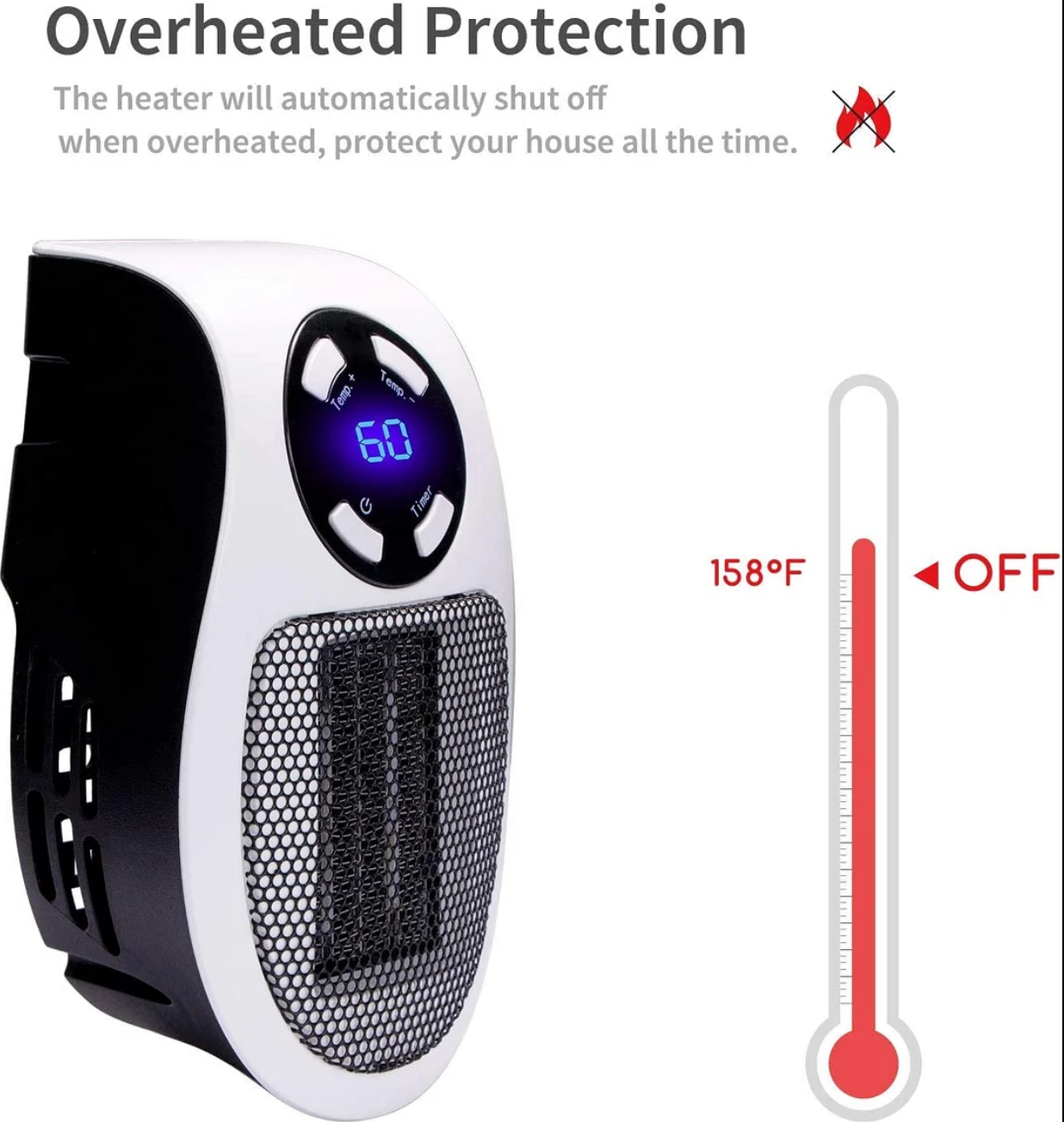 2 Pcs Smart Space Heater – Top Rated Portable Heater