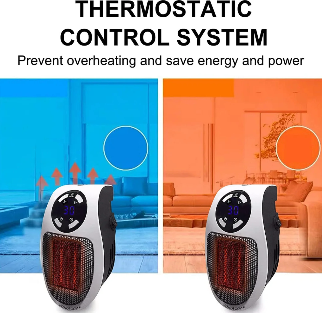 2 Pcs Smart Space Heater – Top Rated Portable Heater