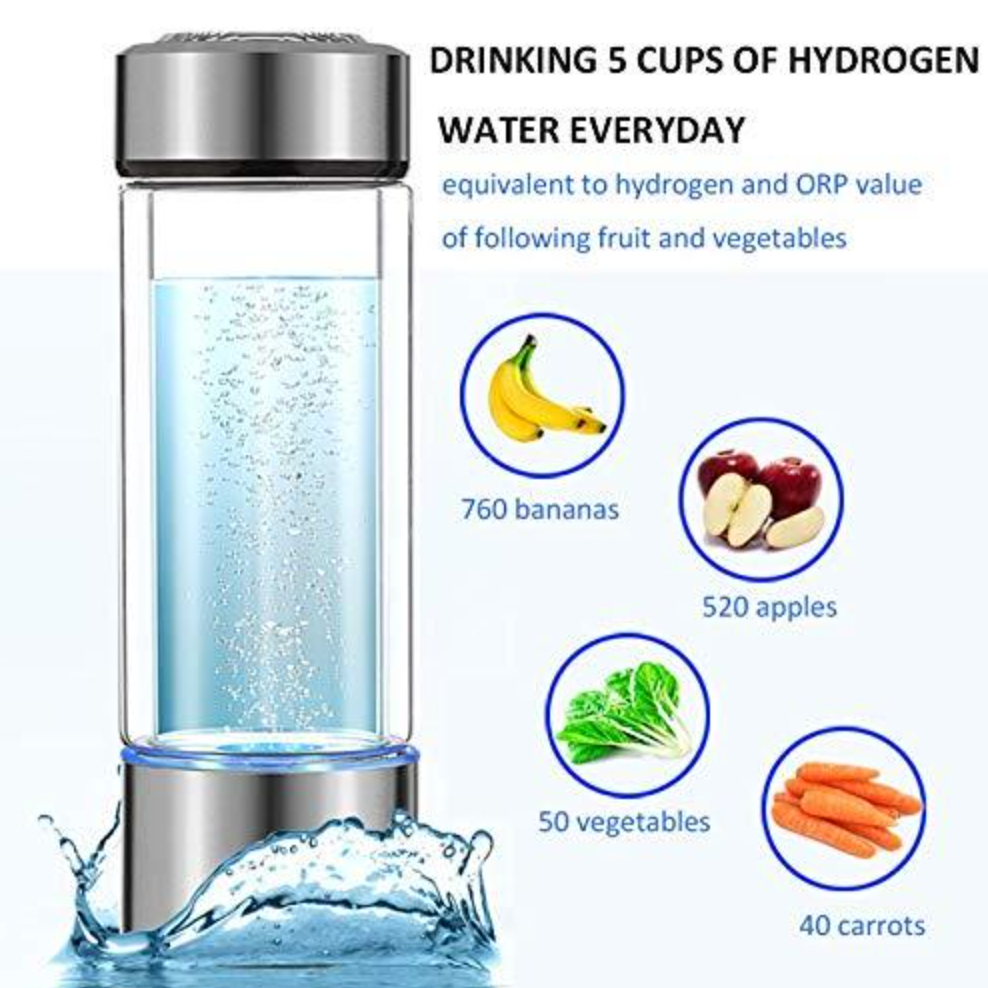 Rechargeable Hydrogen Water Bottle, Portable Water Lonizer