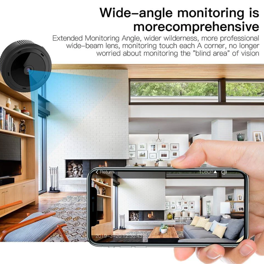 Mini WiFi Camera 1080P HD IR Night Vision Home Security Camera Baby Monitor