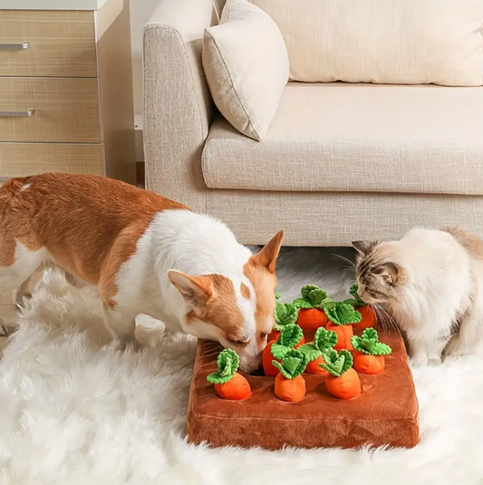 4/12pcs Pet Carrot Plush Toys, Dog Carrot Chewing Toys