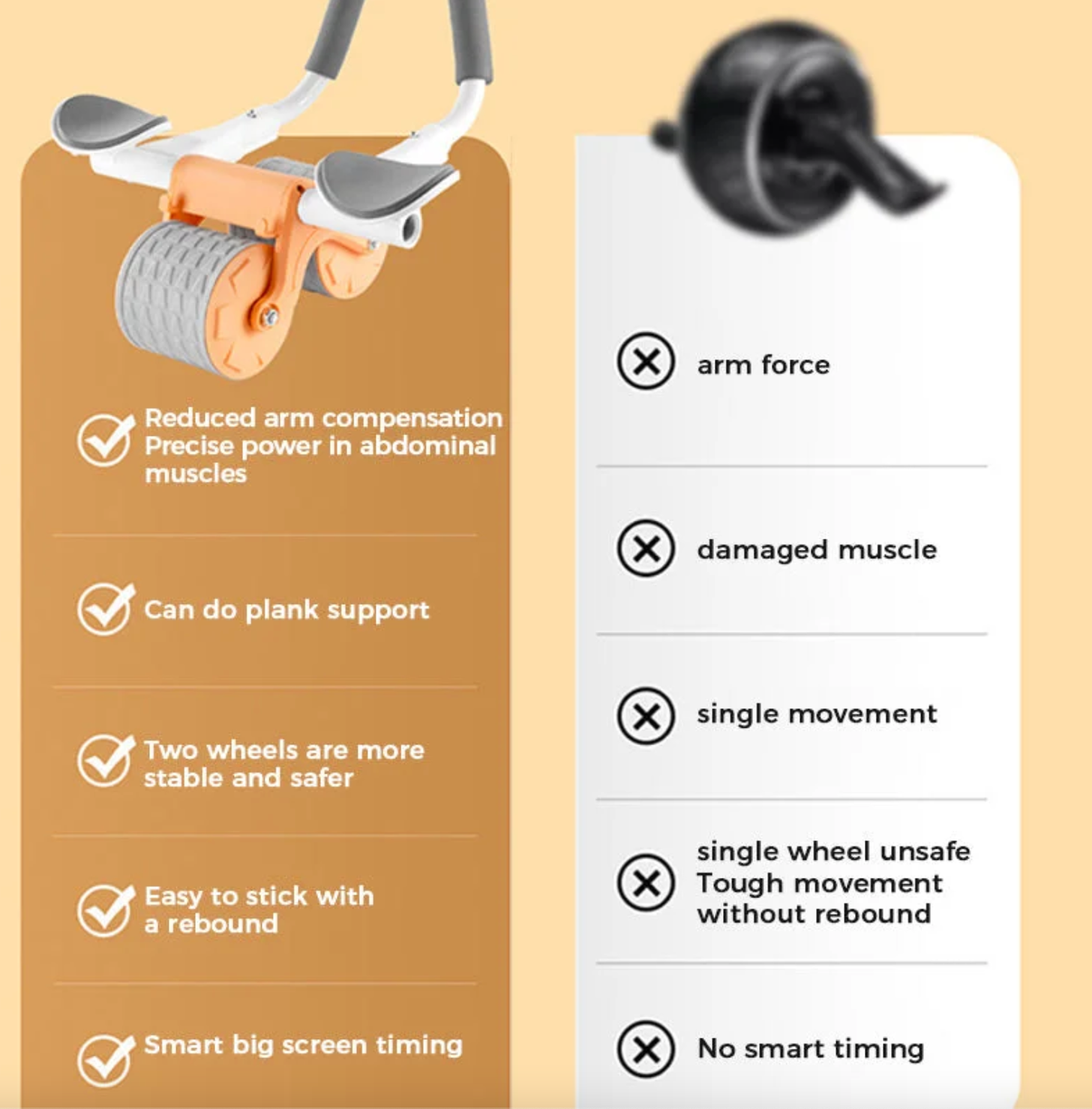 PLANK AB ROLLER WHEEL FOR CORE TRAINER