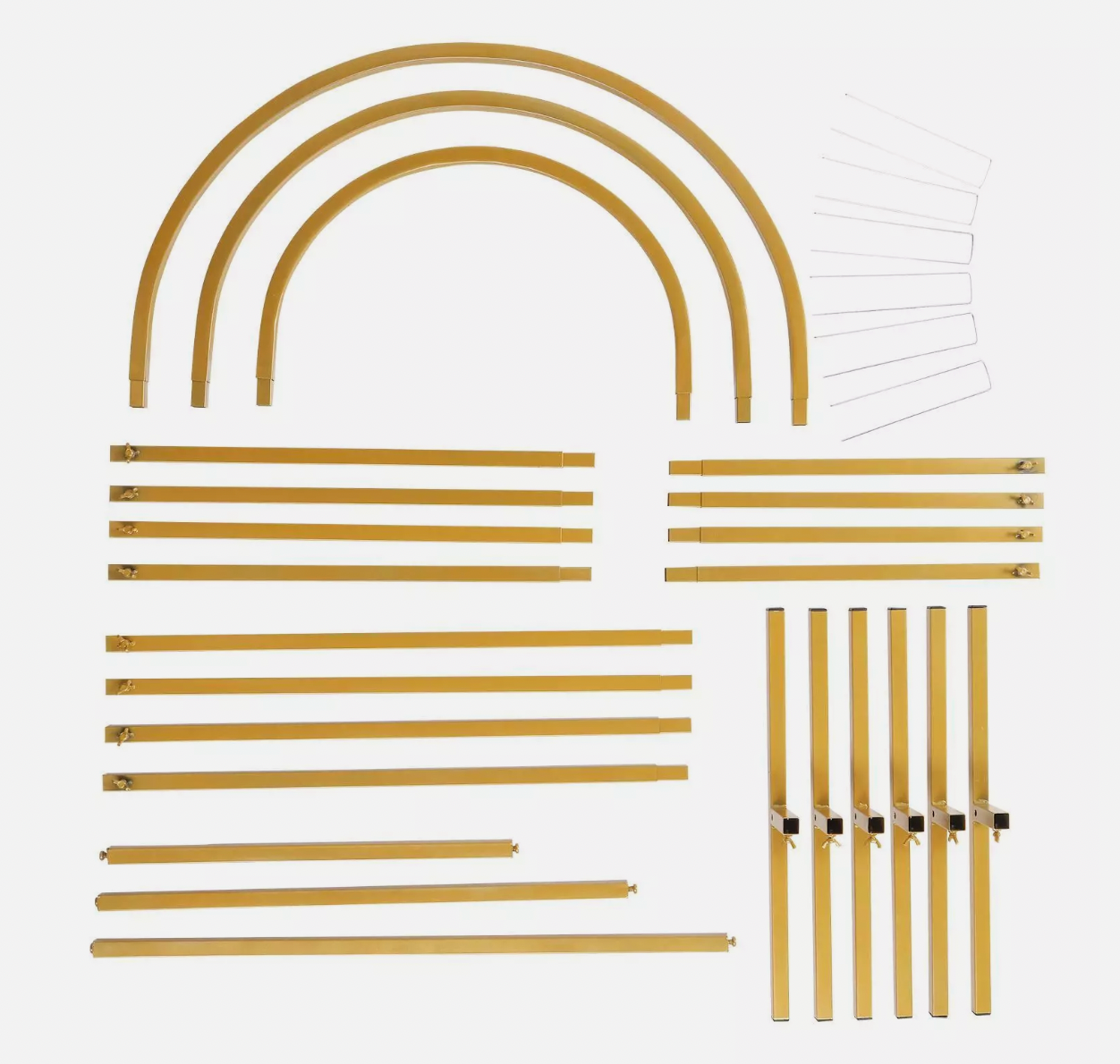 Metal Arch Backdrop Stand Gold Wedding Arch Stand Set of 3(6FT/5FT/4FT)for Party