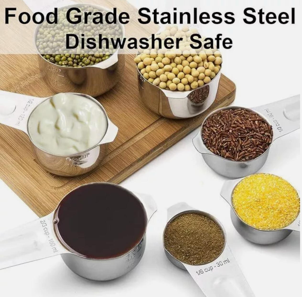 20 Pcs Measuring Cups and Measuring Spoons Set Stainless Steel Measure Cup Set