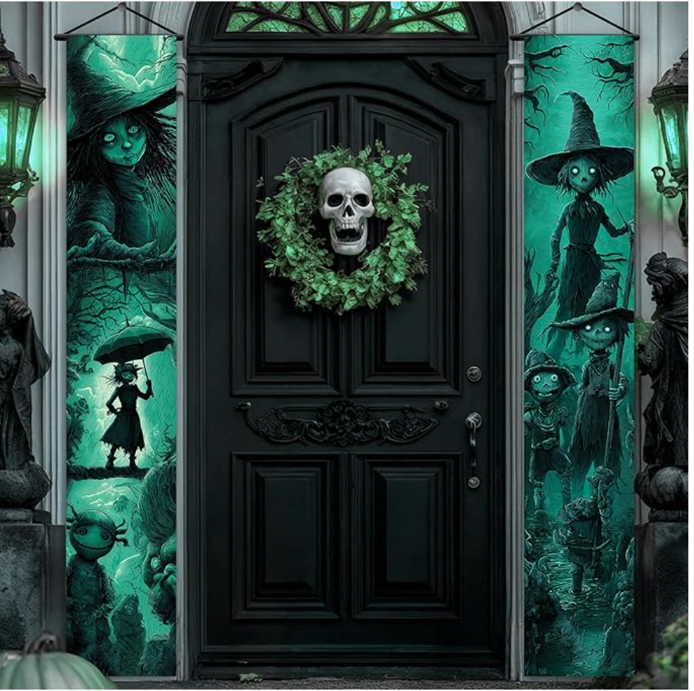 Happy Halloween Outdoor Sign, 120 x 20 Inch, Halloween Yard Banner, Halloween Decorations for Outdoors