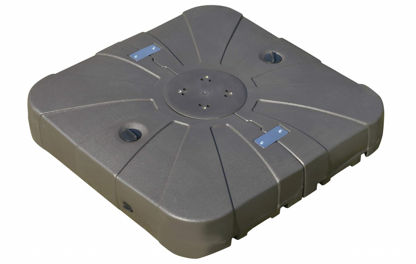 Cantilever Offset Patio Umbrella Base, Square Cantilever Patio Umbrella Base with 4 Wheels for Easy Moving, Heavy Duty Umbrella Stand Weight, 330 lb Capacity Sand or 249 lb Capacity Water, Coffee