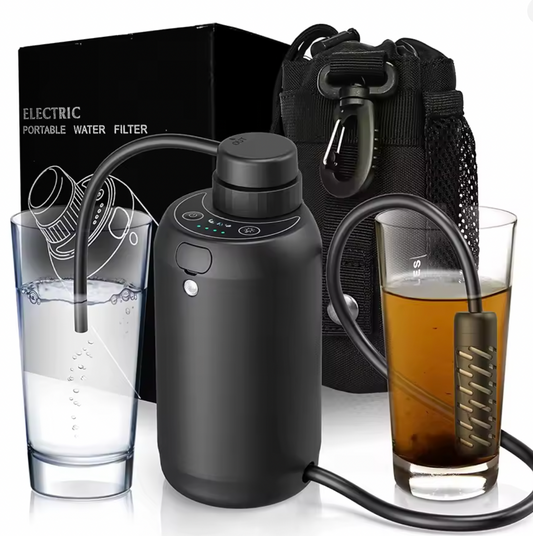 Electric Portable Water Filter 0.01 Micron 5 Stage Water Purifier Survival