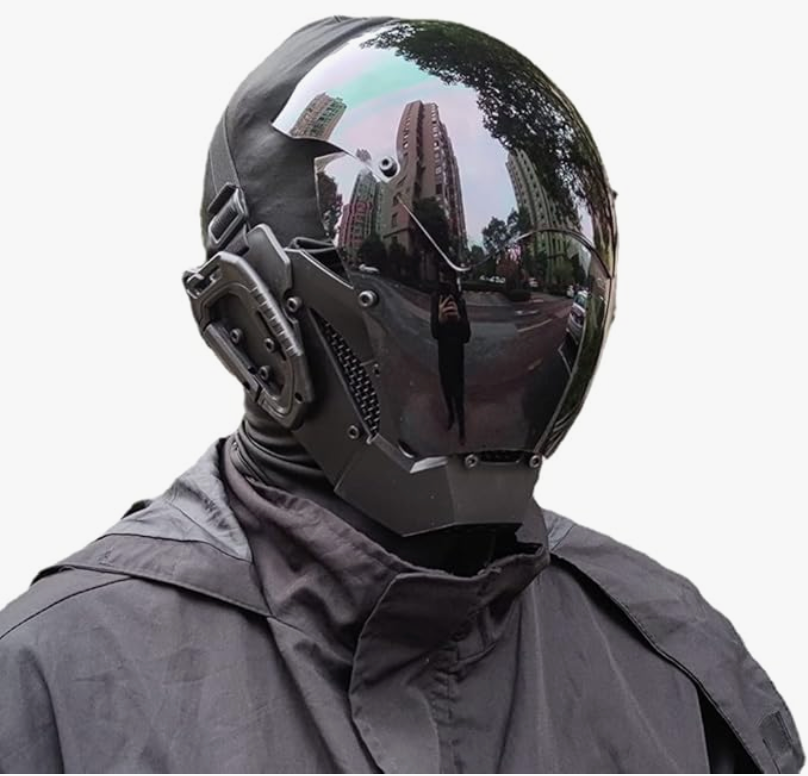 Punk Mask Cosplay for Men, Cosplay Halloween Mask Fit Party Music Festival Accessories